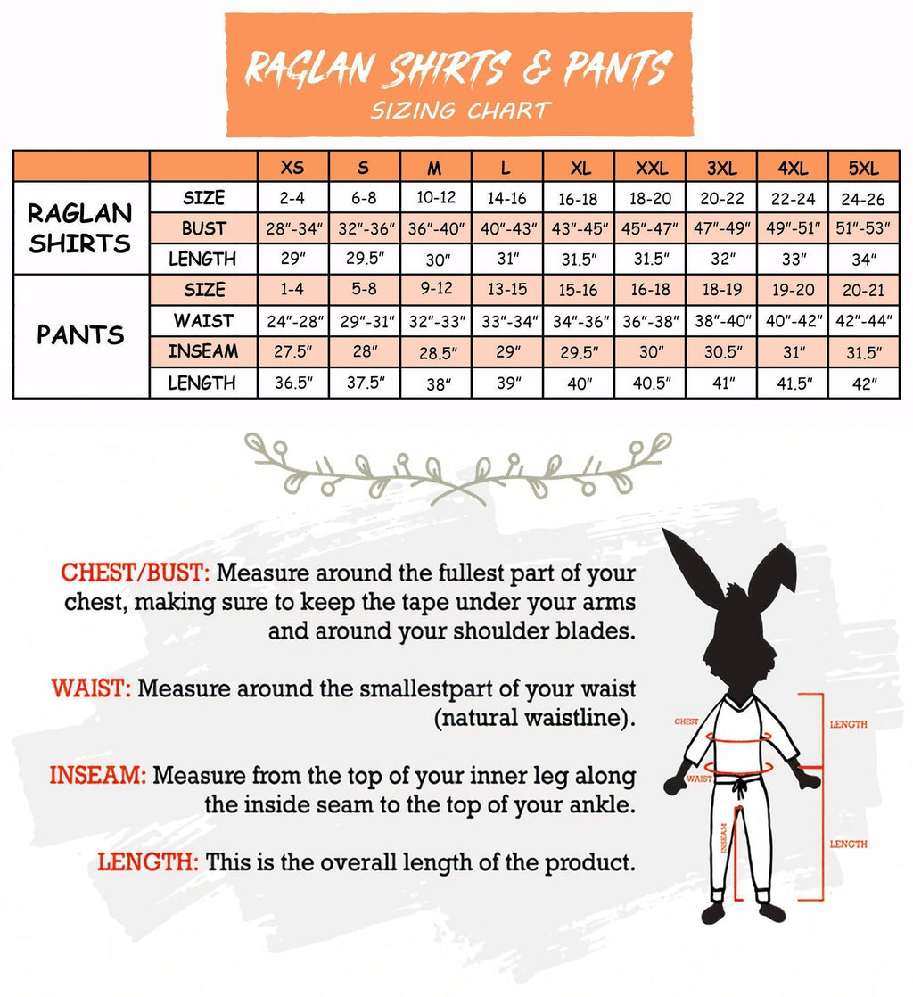 Dachshund Merry Christmas Red Unique Pajama Set |Sleepwear Pjs Sets | Raglan Shirt Pants Set